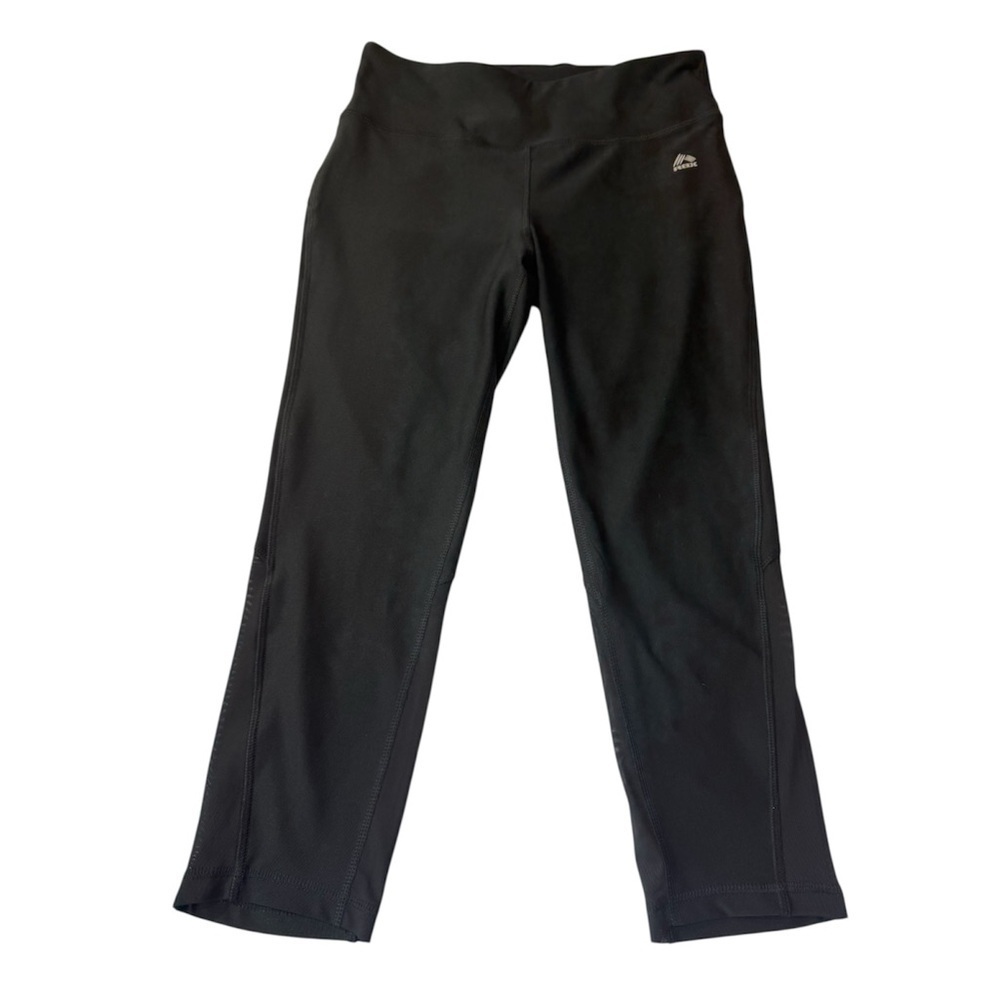 RBX Capri Leggings Womens Medium Black X Dri Athletic Workout Pants Mid Calf